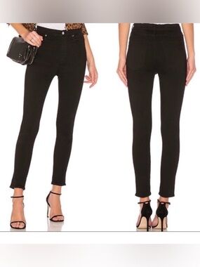 AGOLDE Filter Free High Rise Skinny Jeans Black Size 27 A Gold E